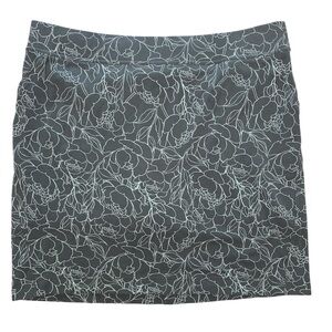 Duluth Trading Gray Floral Print Skort XL